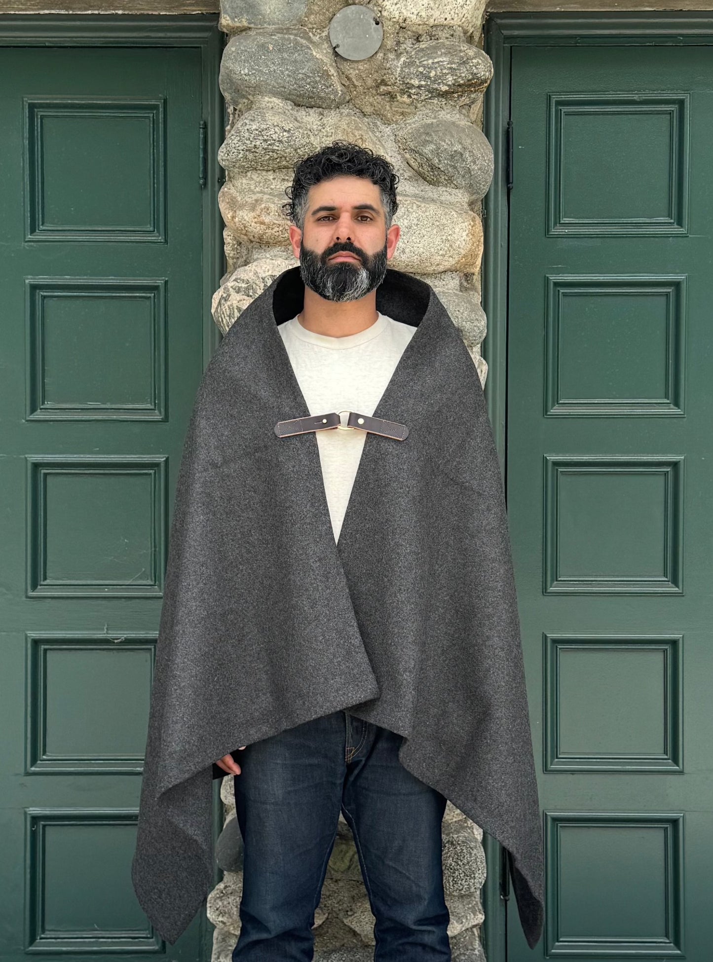 The Pine Mountain Poncho (Charcoal)